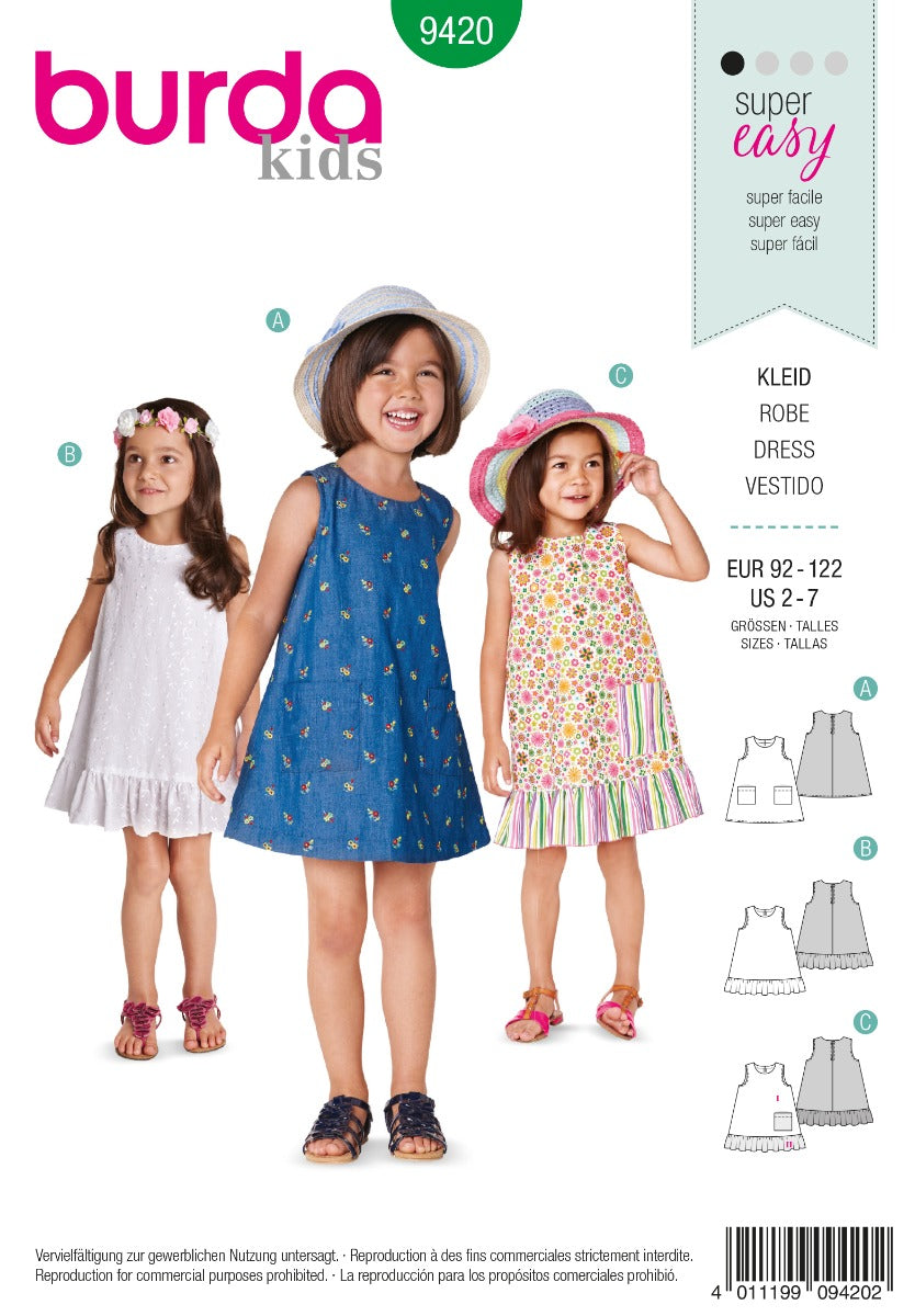 Burda Sewing Pattern 9420 Dress - Ribes y Casals