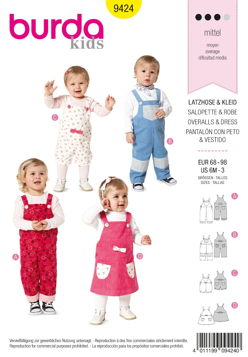 Burda Sewing Pattern 9424 Trousers and dress - Ribes y Casals