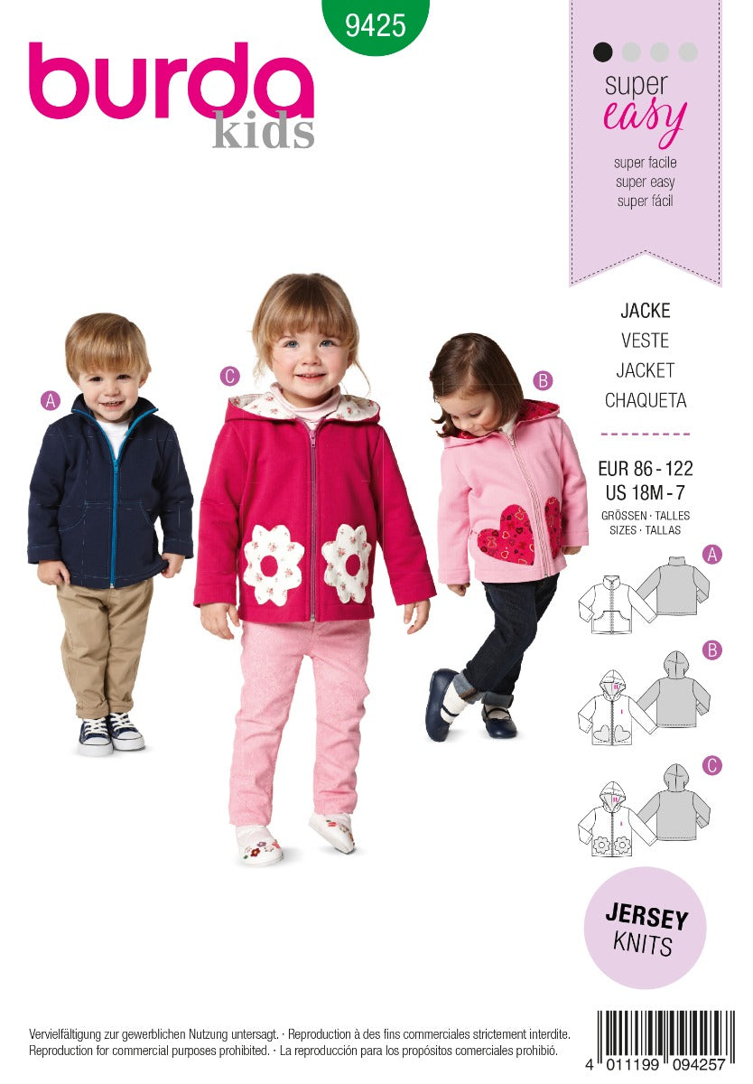 Burda Sewing Pattern 9425 Jacket - Ribes y Casals