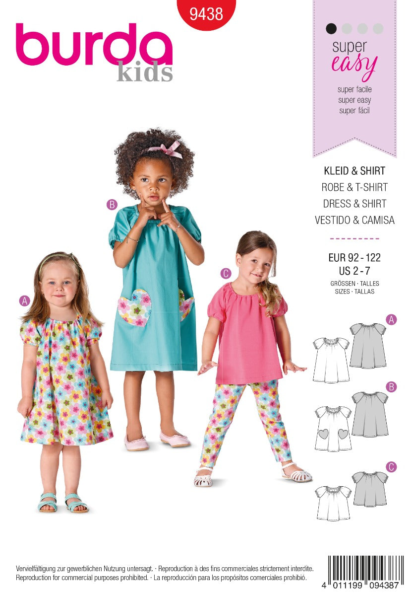 Burda Sewing Pattern 9438 Dress and Top - Ribes y Casals