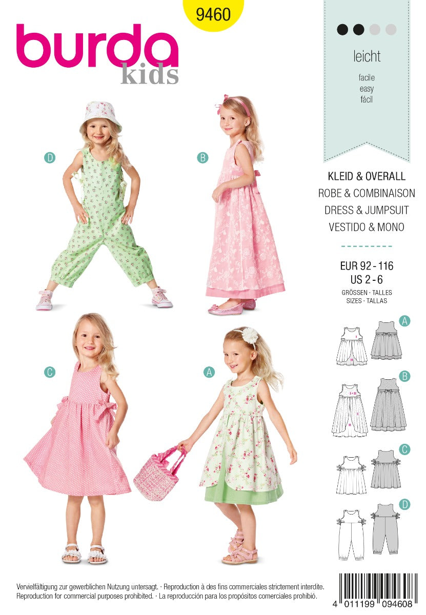 Burda Sewing Pattern 9460 Dress and Suit - Ribes y Casals