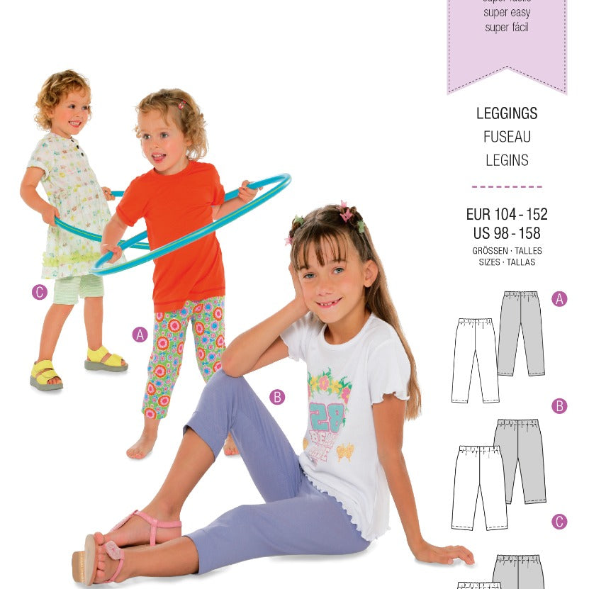 Burda Sewing Pattern 9615 Leggins - Ribes y Casals