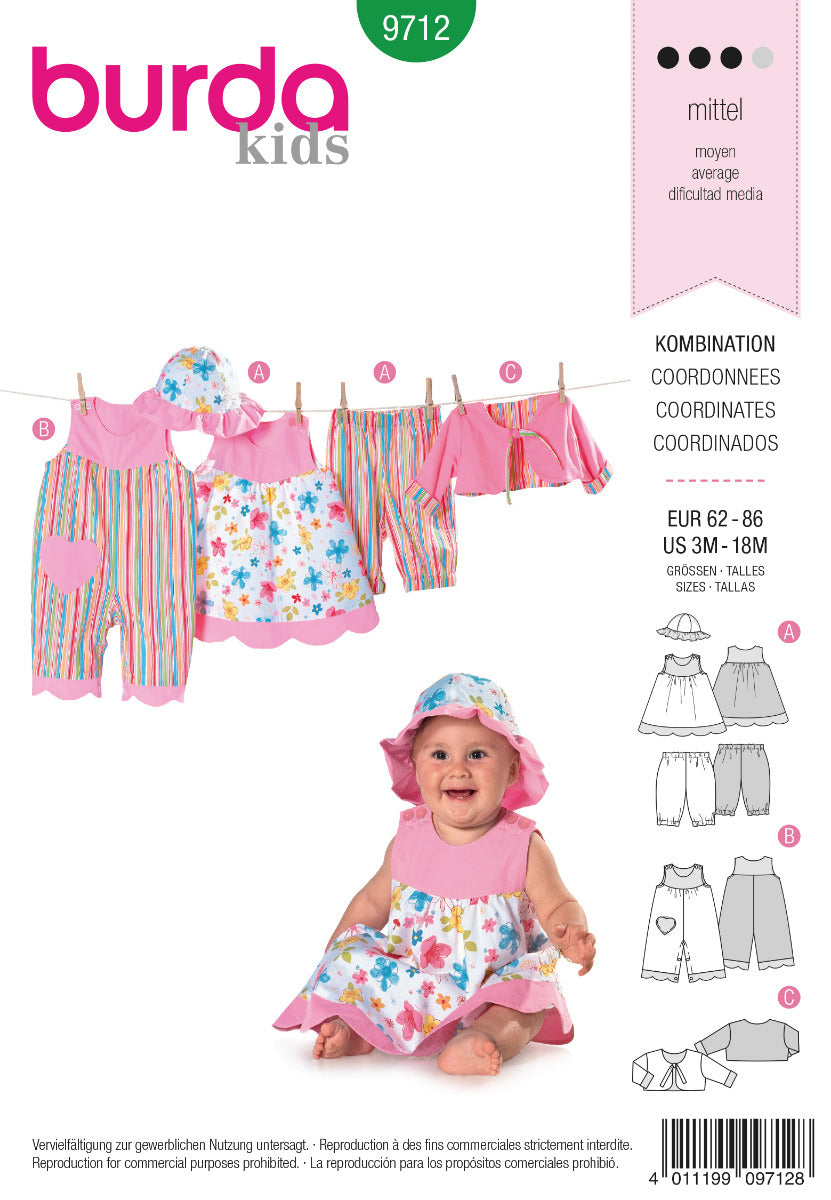 Burda Sewing Pattern 9712 Suit - Ribes y Casals