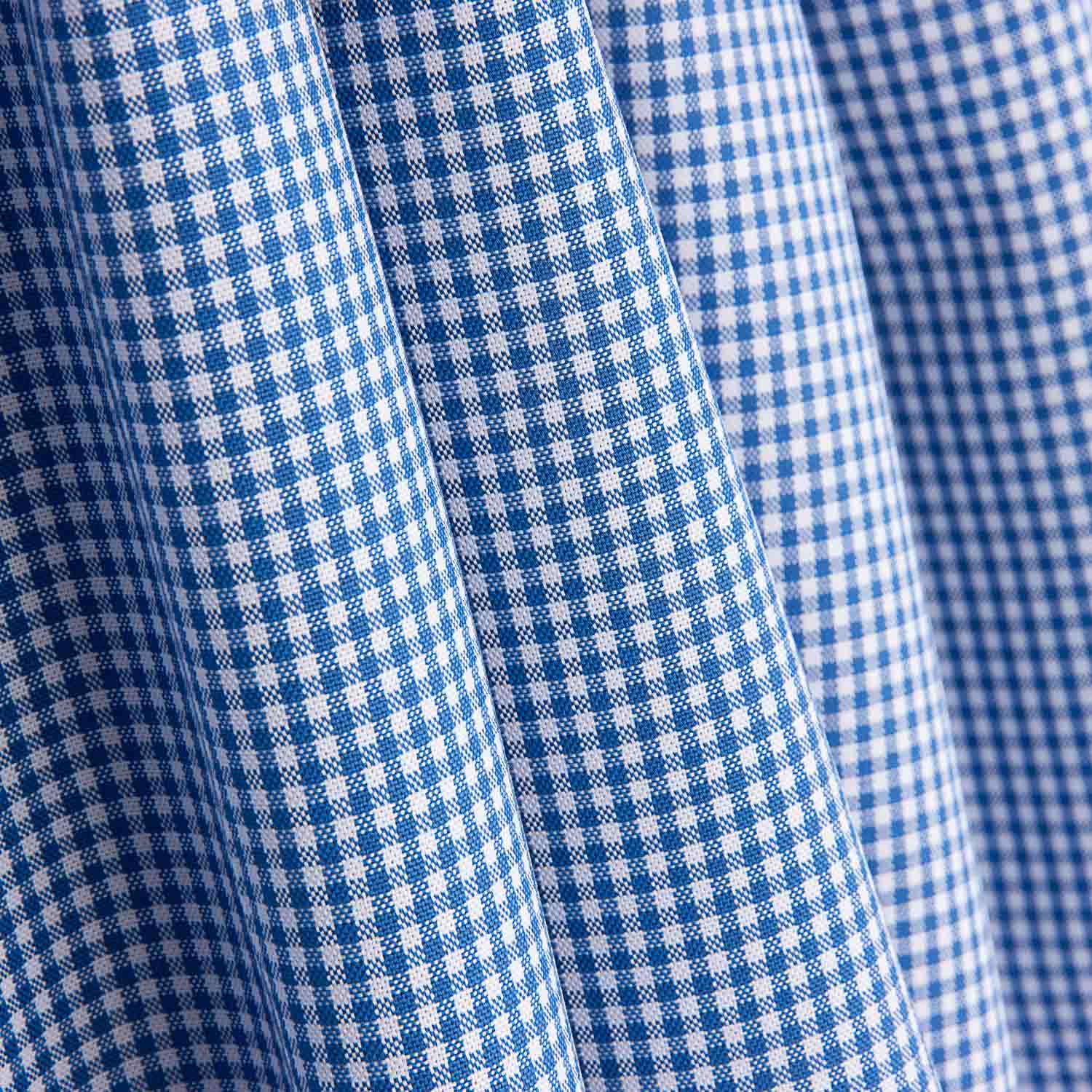 Blue and White Vichy Cotton Shirt - Ribes y Casals
