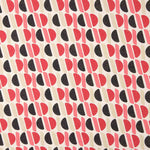 Geometric Print Viscose with Pink and Black Lurex - Ribes y Casals