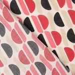Geometric Print Viscose with Pink and Black Lurex - Ribes y Casals