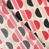 Geometric Print Viscose with Pink and Black Lurex - Ribes y Casals