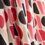 Geometric Print Viscose with Pink and Black Lurex - Ribes y Casals