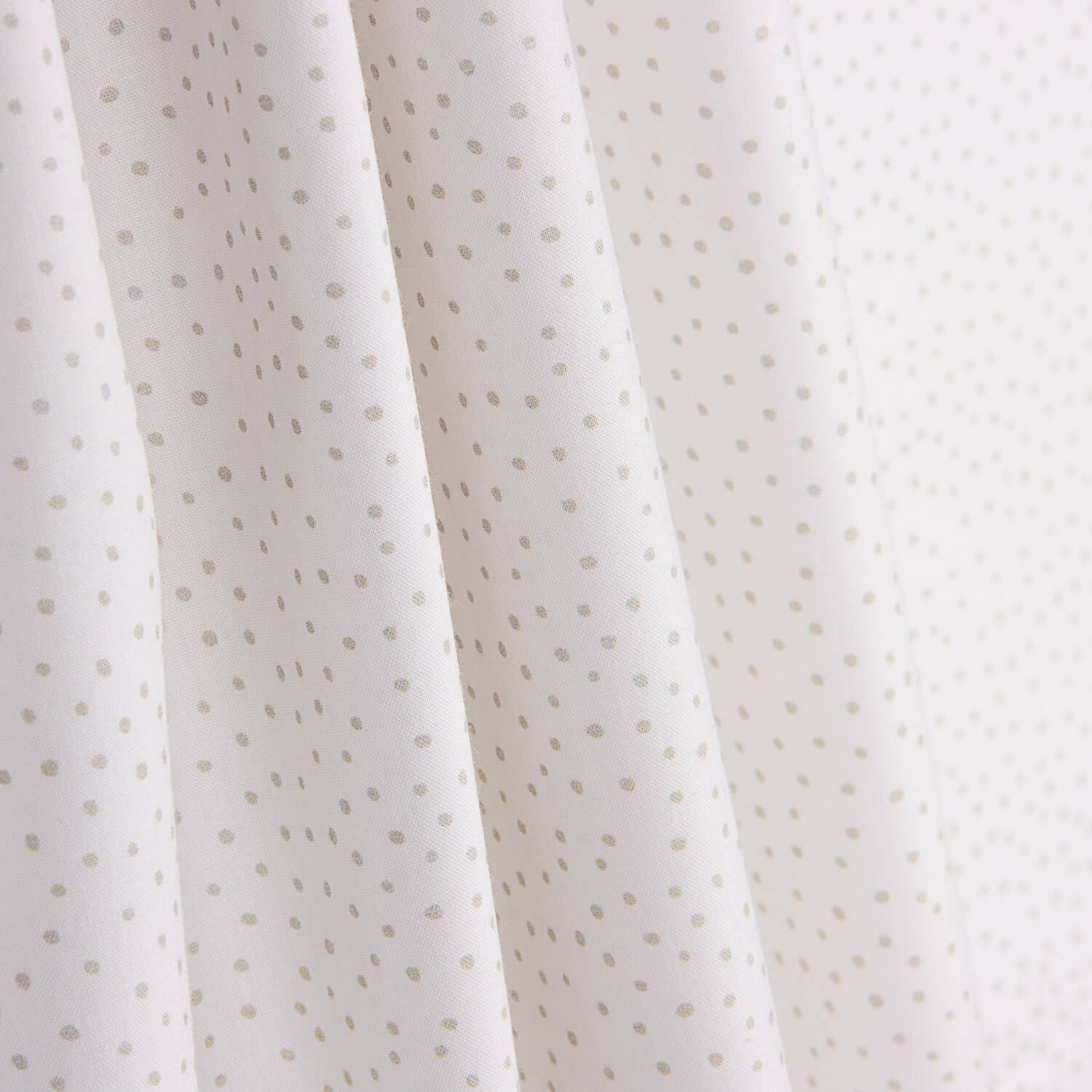 Soft Green and White Polka Dot Printed Calico - Ribes y Casals