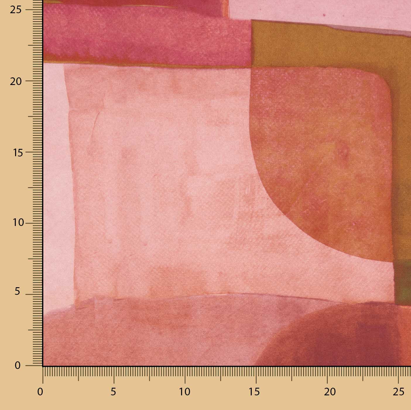 Terracotta Geo Print Polyester Satin - Ribes y Casals