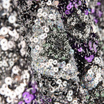 Silver and Mauve Diamond Lace Trim - Ribes y Casals