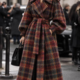 Glencoe double-faced fabric wool tweed in Red and Turquoise - Ribes y Casals