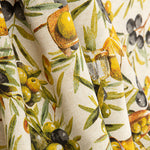Cotton canvas printed with olives and olive oil - Ribes y Casals
