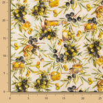 Cotton canvas printed with olives and olive oil - Ribes y Casals