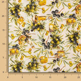 Cotton canvas printed with olives and olive oil - Ribes y Casals