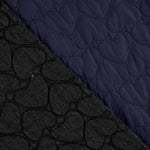 Double-sided quilted with black and navy Texan hearts - Ribes y Casals