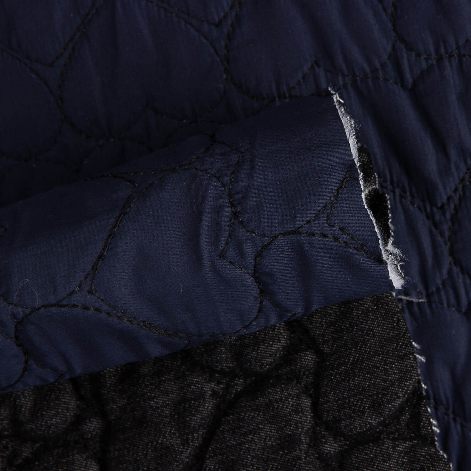 Double-sided quilted with black and navy Texan hearts - Ribes y Casals