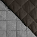 Double-sided green-grey twill and grey plumetis quilt - Ribes y Casals