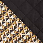 Black Twill Quilted Jacket with Geometric Lining - Ribes y Casals