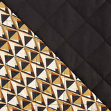 Black Twill Quilted Jacket with Geometric Lining - Ribes y Casals