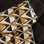 Black Twill Quilted Jacket with Geometric Lining - Ribes y Casals