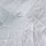 Quilted Cotton Polka Dots-Light Blue Stripes - Ribes y Casals