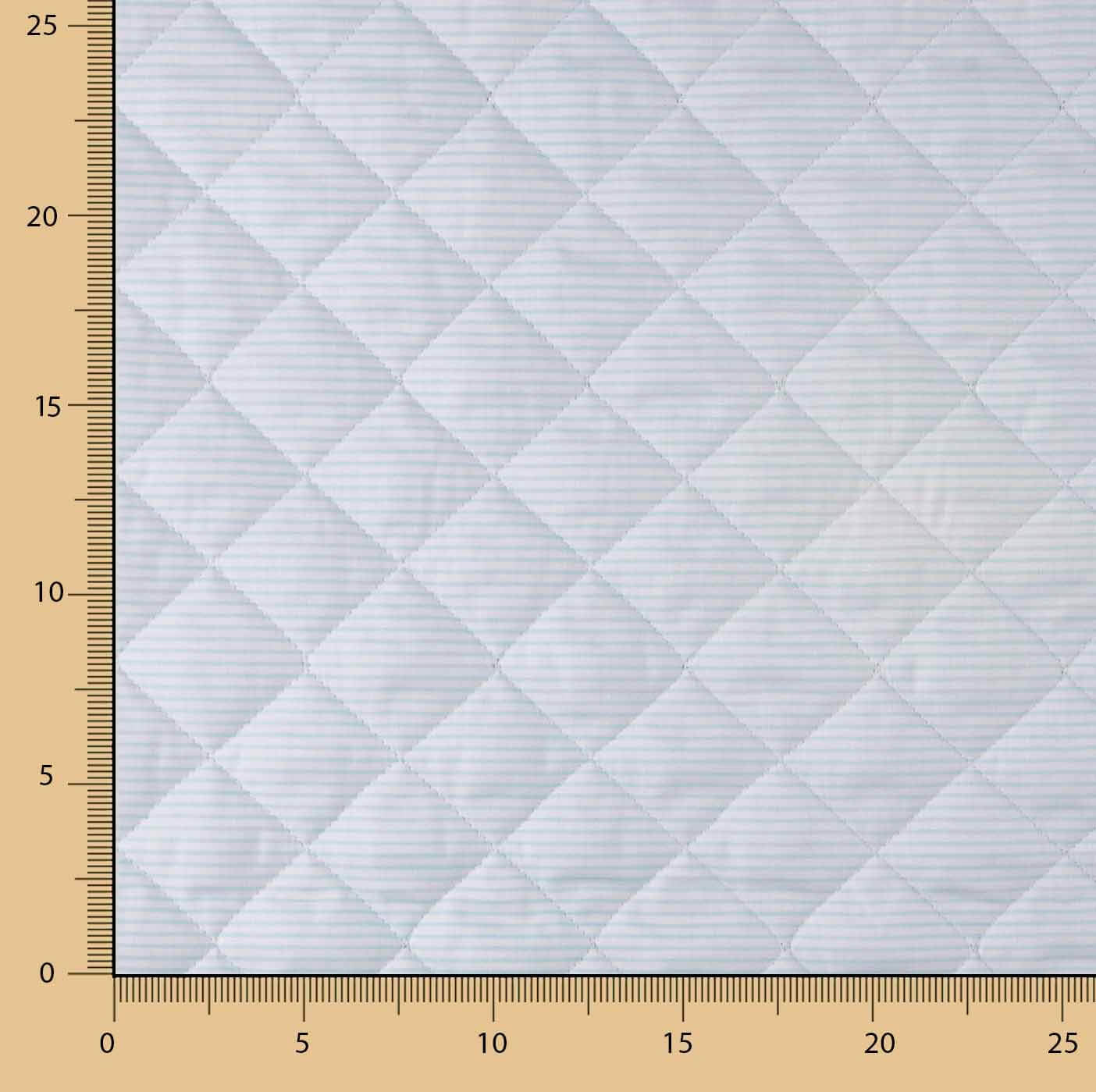 Quilted Cotton Polka Dots-Light Blue Stripes - Ribes y Casals