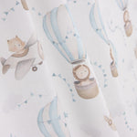 Blue Balloons and Aeroplanes Printed Percale - Ribes y Casals