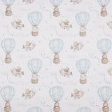 Blue Balloons and Aeroplanes Printed Percale - Ribes y Casals