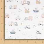 Printed Percale Children's Vehicles - Ribes y Casals