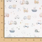 Printed Percale Children's Vehicles - Ribes y Casals
