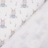 Blue Bunny-Printed Percale - Ribes y Casals