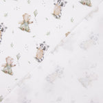 Printed Bear and Raccoon Percale - Ribes y Casals