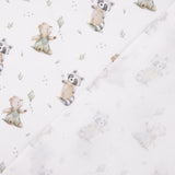 Printed Bear and Raccoon Percale - Ribes y Casals