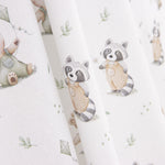 Printed Bear and Raccoon Percale - Ribes y Casals