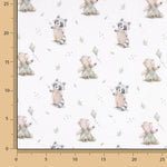 Printed Bear and Raccoon Percale - Ribes y Casals