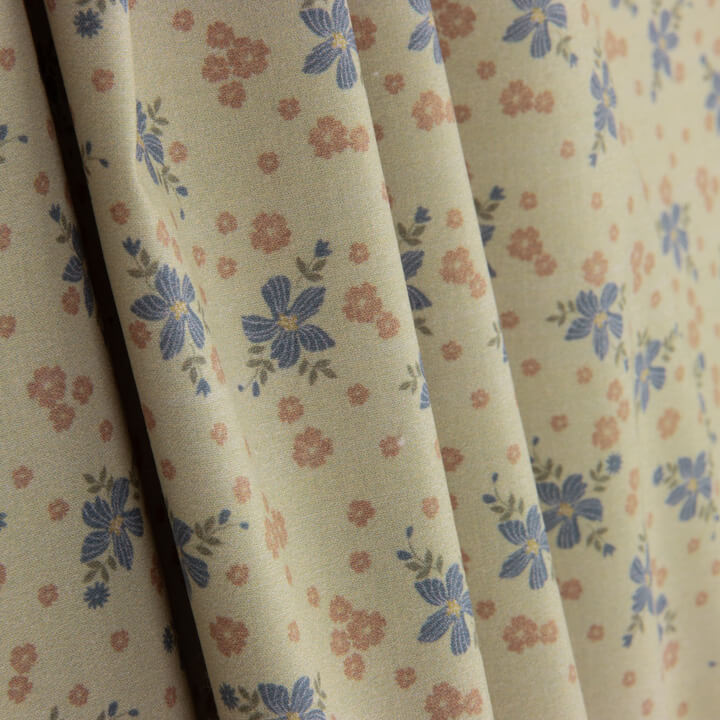 Blue and Pink Printed Percale - Ribes y Casals