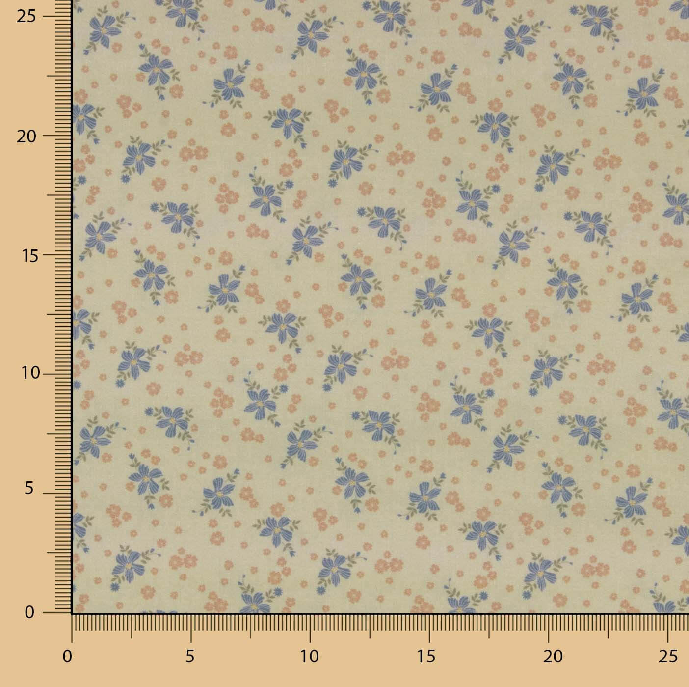 Blue and Pink Printed Percale - Ribes y Casals