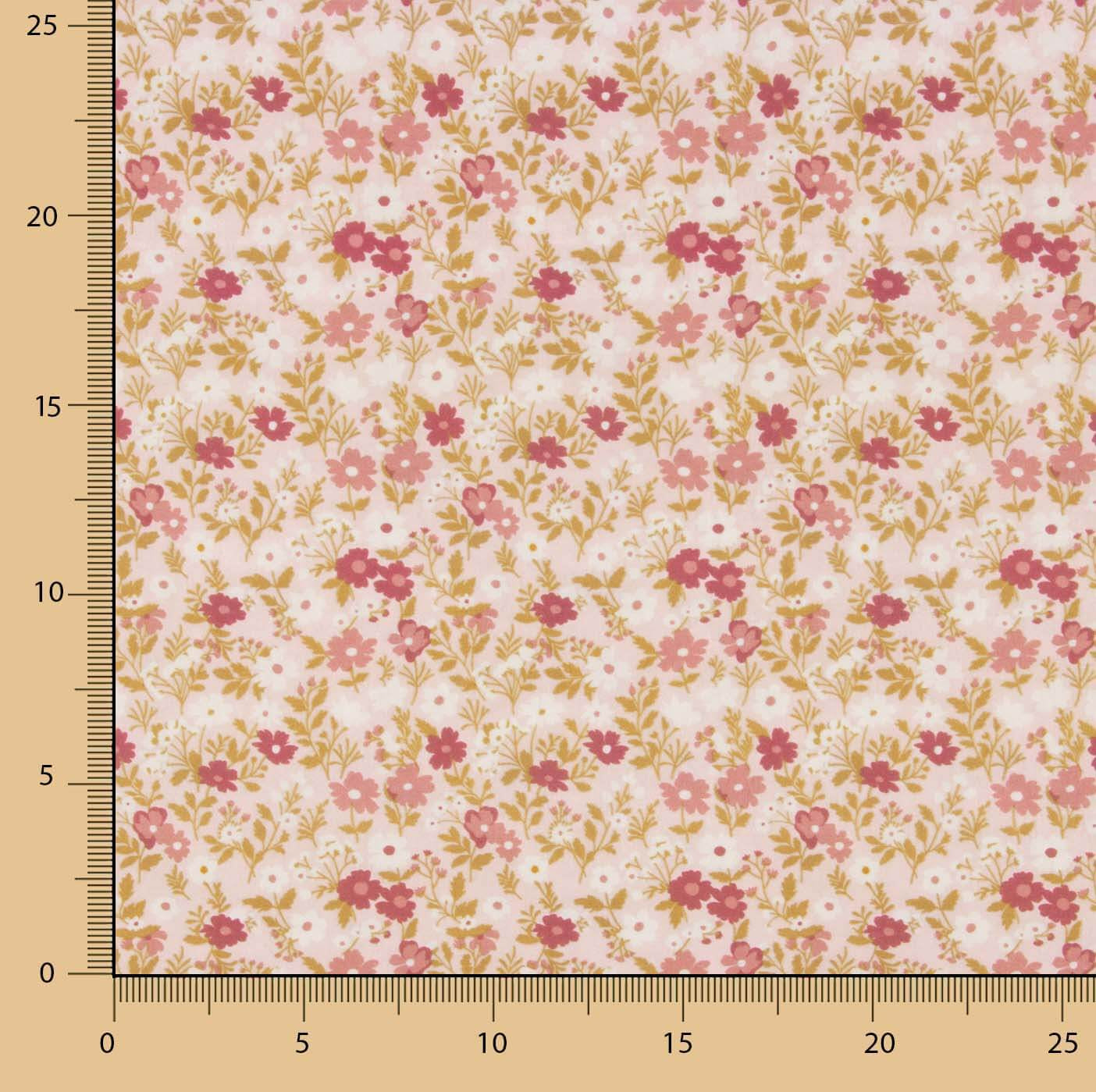 Pink Floral Percale Print - Ribes y Casals