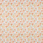 Orange Watercolour Floral Print Percale - Ribes y Casals
