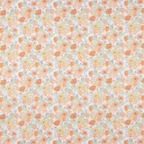 Orange Watercolour Floral Print Percale - Ribes y Casals