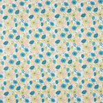 Turquoise Floral Printed Percale - Ribes y Casals
