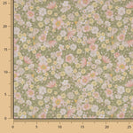 Green Floral Meadow Print Percale - Ribes y Casals