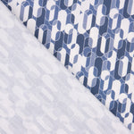 Retro Blue Geometric Print Percale - Ribes y Casals