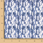 Retro Blue Geometric Print Percale - Ribes y Casals
