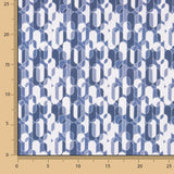 Retro Blue Geometric Print Percale - Ribes y Casals