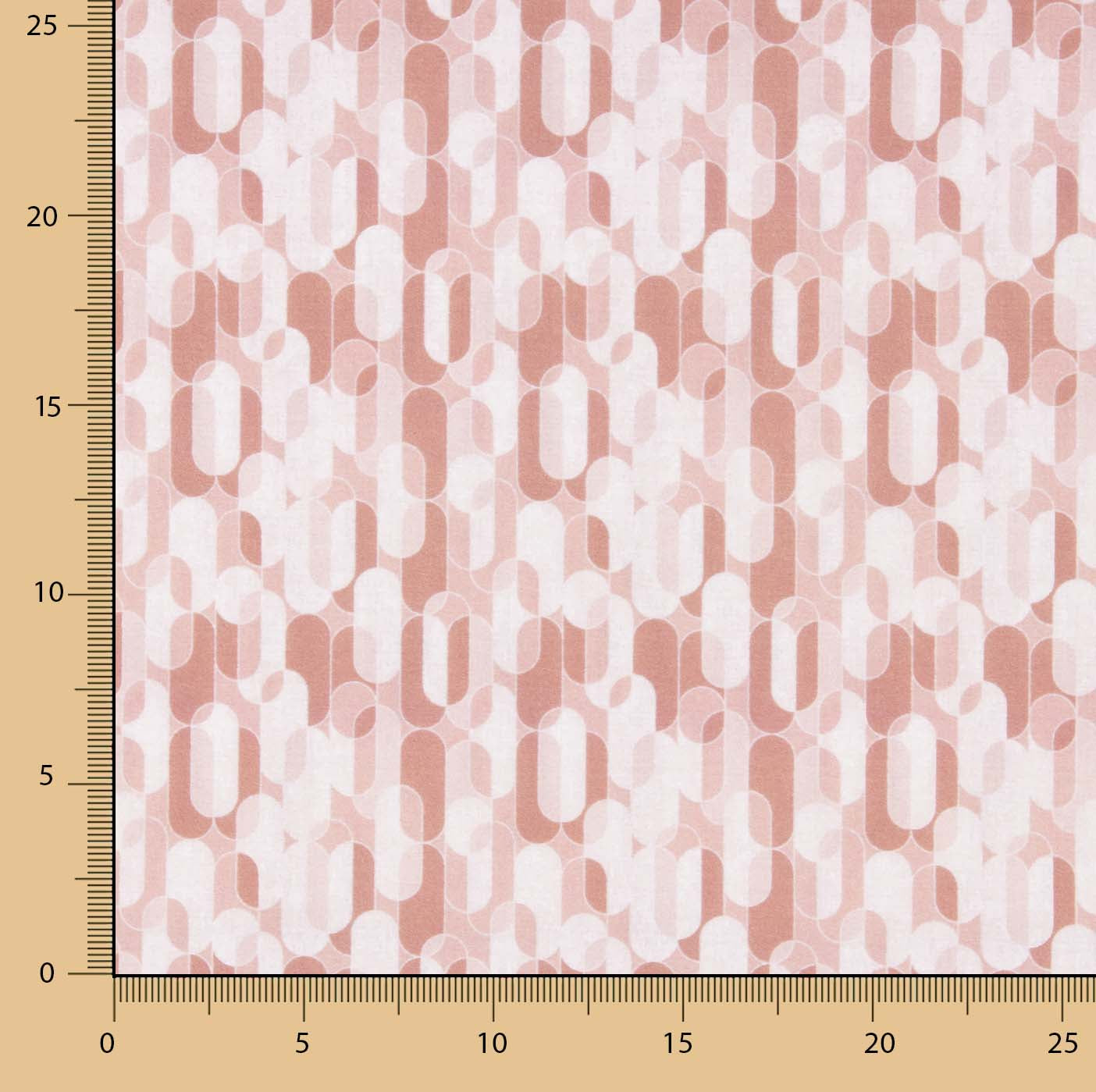 Retro Pink Geometric Print Percale - Ribes y Casals