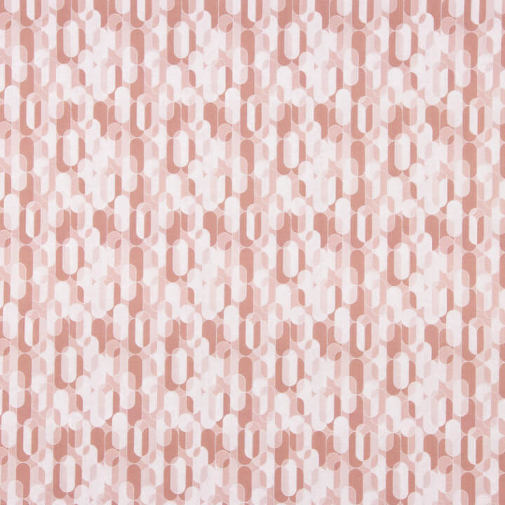 Retro Pink Geometric Print Percale - Ribes y Casals