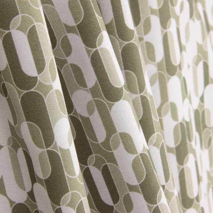 Retro Geometric Printed Percale in Beige - Ribes y Casals