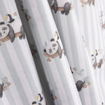 Grey Stripes and Pandas Printed Percale - Ribes y Casals
